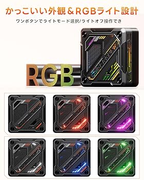 AMD Ryzen7 5700u aoostar ミニpl Amazon.co.jp: AOOSTARミニPC ryzen7 5700u 雰囲気ライト(2.5G+